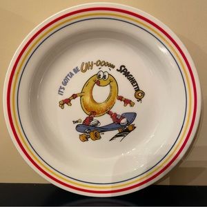 Vintage Corelle SpaghettiO’s Flat Rim Pasta Bowl